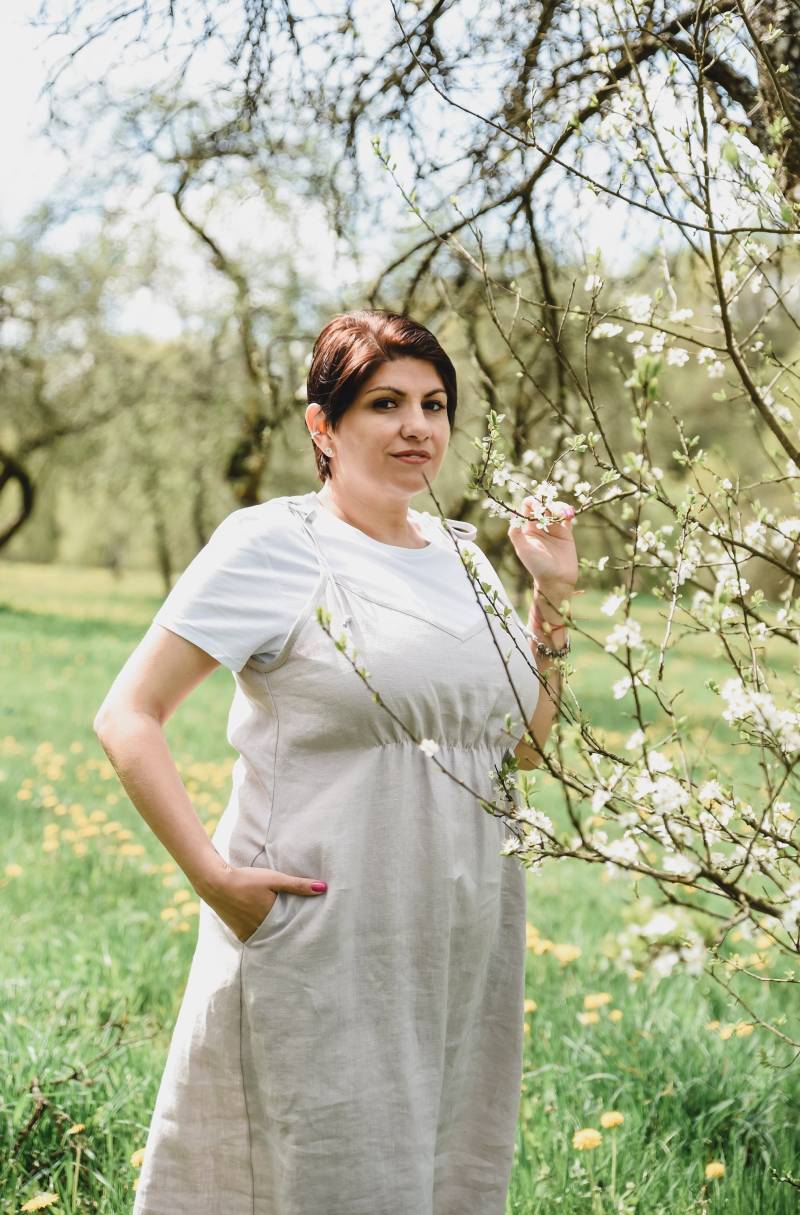 Leinen Kleid "Esrin", Sarafan Kleid, Leinenkleid, Sommerkleid, Plus Size Damenbekleidung, Kleider, Sommerkleidung von LinumLT