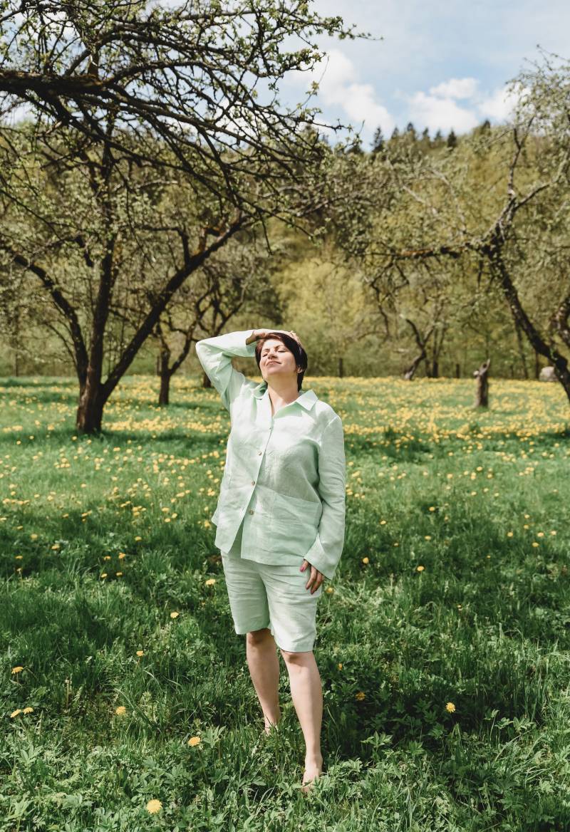 Leinen Pyjama "Sibel", Frauen Pyjama, Set Für Frauen, Nachtwäsche Set, Plus Größe Pajama." von LinumLT