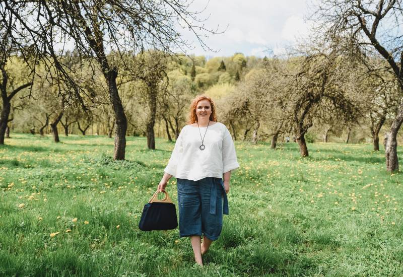 Leinenbluse "Kader", Lange Ärmel, Weiße Leinenbluse, Plus Size Leinentop, Damenhemden, Damenbekleidung, Sommerkleidung von LinumLT