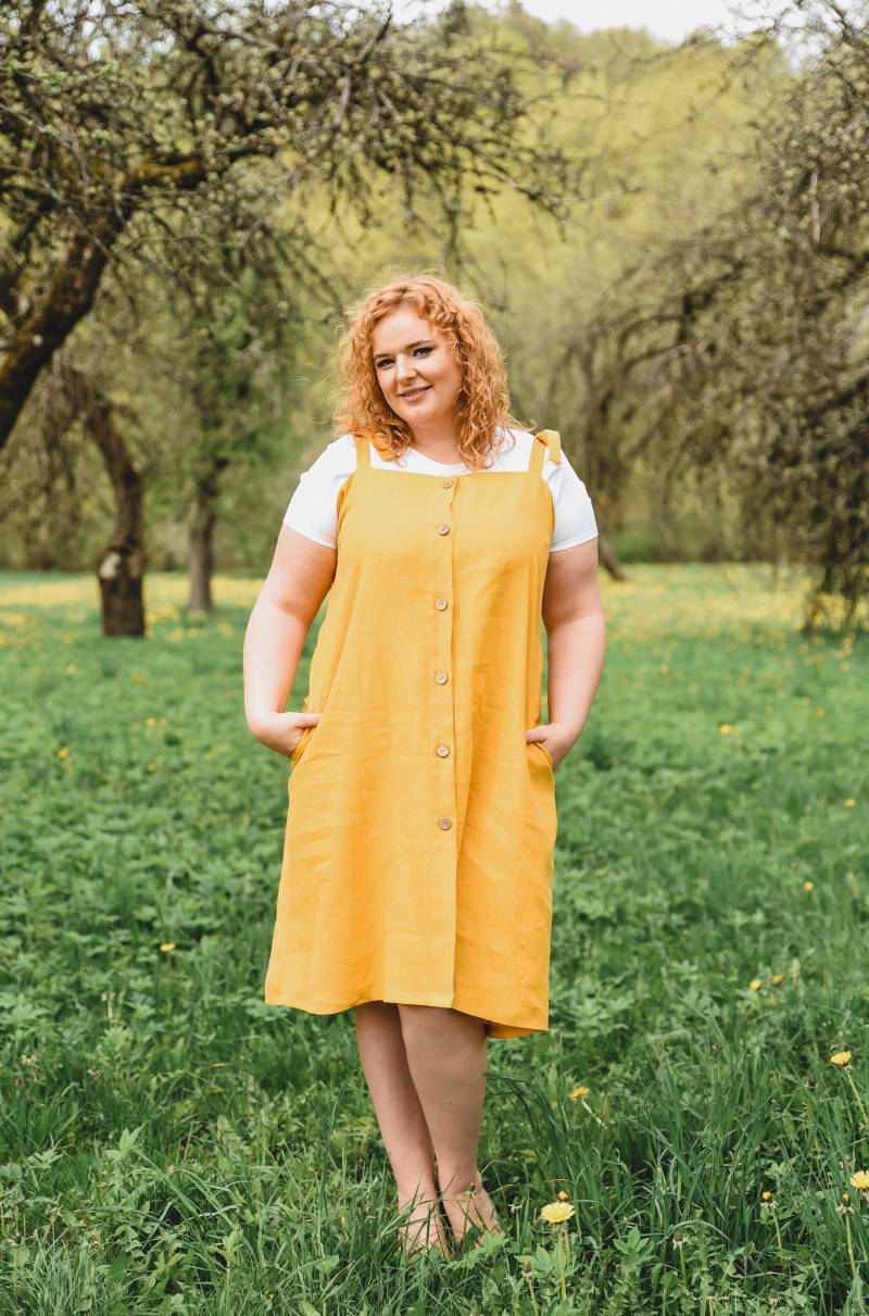 Leinenkleid "Vilma", Sarafan Kleid, Leinenkleid, Sommerkleid, Plus Size Damenbekleidung, Kleider, Sommerkleidung, Naturell von LinumLT