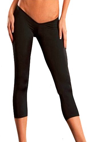 LinvMe Damen Low Waist Enge Hose S Schwarz von LinvMe