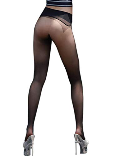 LinvMe Damen Low Waist Sichtbare Slim Pantyhose Schwarz von LinvMe