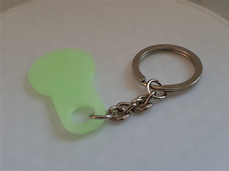 Fluoreszierender Schlüsselanhänger "Einkaufswagen-Chip" Mit Schlüsselring Fluoreszierender Schlüsselanhänger "Einkaufswagen-Chip" Mit Schlüsselring von LinzKreativ