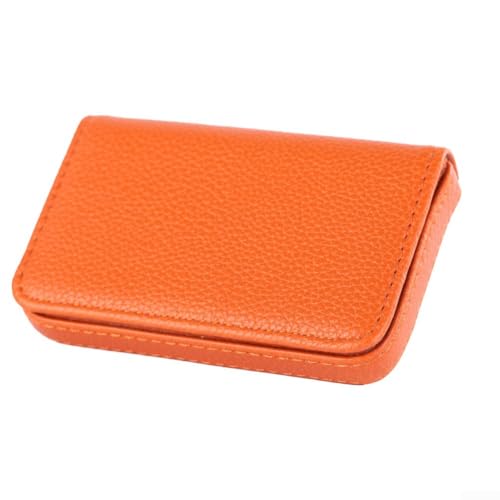 Lioaeust Trendiger Kartenhalter aus PU-Leder für effiziente Organisation Ihrer Kredit- und Visitenkarten mit Stil (Orange), Orange von Lioaeust