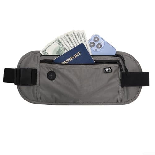 Schlanke Outdoor-Hüfttasche mit Kopfhörerausgang und bequemem, atmungsaktivem Material, Wie abgebildet, Gray von Lioaeust