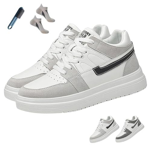 Elevateshoes Impact, 4/6/8/10cm Elevate Shoes Herren, Non-Slip Invisible Elevate Shoes Herren mit Atmungsaktivem Mesh, Geeignet füR Die TäGliche Freizeitkleidung(Hellgrau 8CM,41) von Liocwocne