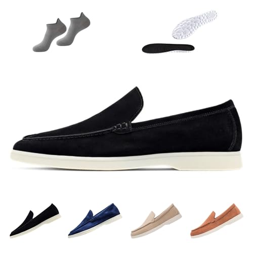 Elevateshoes Loafer, 5CM Elevate Shoes Herren, Non-Slip Invisible Elevate Shoes Herren mit Atmungsaktivem Material, Geeignet füR Die TäGliche Freizeitkleidung(Schwarz,39) von Liocwocne