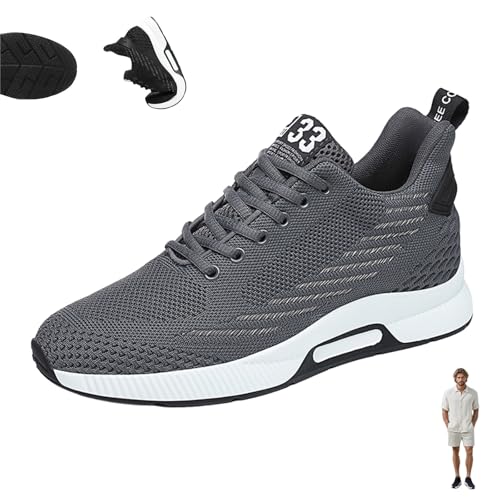 Elevateshoes Sprint Midnight Blue, 4/6/8CM Elevate Shoes Herren, Non-Slip Invisible Elevate Shoes Herren mit Atmungsaktivem Mesh, Geeignet füR Die TäGliche Freizeitkleidung(Grau,41) von Liocwocne