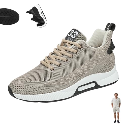 Elevateshoes Sprint Midnight Blue, 4/6/8CM Elevate Shoes Herren, Non-Slip Invisible Elevate Shoes Herren mit Atmungsaktivem Mesh, Geeignet füR Die TäGliche Freizeitkleidung(Khaki,38) von Liocwocne