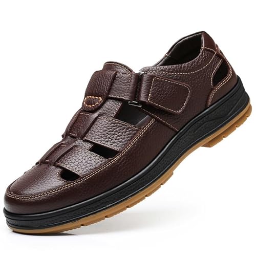 Liocwocne 2025 Neue Herrenschuhe Aus Hohlem Business-Leder, Braune und Schwarze Lederschuhe Herren, Herrensandalen, Geeignet füR Den Arbeitsalltag, Die Freizeit und Zum Wandern(Braun,43) von Liocwocne