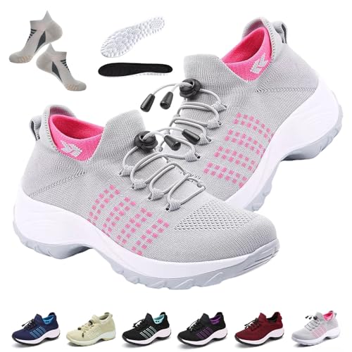 Liocwocne Orthofit - Ergonomische Schmerzlindernde Komfort-Schuhe füR Damen, OrthopäDische Schuhe Damen, Atmungsaktiv und rutschfest Orthofit Schuhes füR Outdoor-AktivitäTen, Den Alltag(Graurosa,37) Liocwocne Orthofit - Ergonomische Schmerzlindernde Komfort-Schuhe füR Damen, OrthopäDische Schuhe Damen, Atmungsaktiv und rutschfest Orthofit Schuhes füR Outdoor-AktivitäTen, Den Alltag(Graurosa,37) von Liocwocne