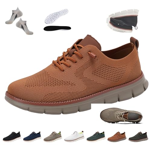 Liocwocne UrbanFit – UltraKomfort Sneaker, Breeze Urban Schuhe Herren, Stilvolle Schuhe für Bessere Gesundheit, Atmungsaktiv & rutschfest, Erleben Sie Ultimativen Komfort und Sti(Braun,42) von Liocwocne
