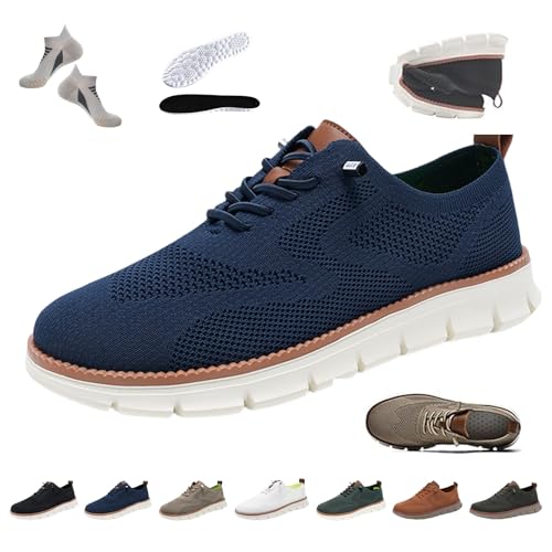 Liocwocne UrbanFit – UltraKomfort Sneaker, Breeze Urban Schuhe Herren, Stilvolle Schuhe für Bessere Gesundheit, Atmungsaktiv & rutschfest, Erleben Sie Ultimativen Komfort und Sti(Dunkelblau,39) von Liocwocne