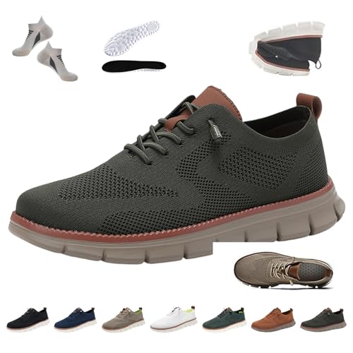 Liocwocne UrbanFit – UltraKomfort Sneaker, Breeze Urban Schuhe Herren, Stilvolle Schuhe für Bessere Gesundheit, Atmungsaktiv & rutschfest, Erleben Sie Ultimativen Komfort und Sti(Dunkelgrün,45) von Liocwocne