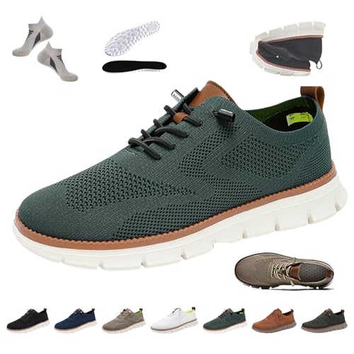 Liocwocne UrbanFit – UltraKomfort Sneaker, Breeze Urban Schuhe Herren, Stilvolle Schuhe für Bessere Gesundheit, Atmungsaktiv & rutschfest, Erleben Sie Ultimativen Komfort und Sti(Grün,45) von Liocwocne