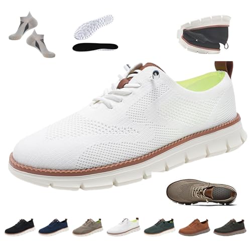 Liocwocne UrbanFit – UltraKomfort Sneaker, Breeze Urban Schuhe Herren, Stilvolle Schuhe für Bessere Gesundheit, Atmungsaktiv & rutschfest, Erleben Sie Ultimativen Komfort und Sti(Weiß,45) von Liocwocne