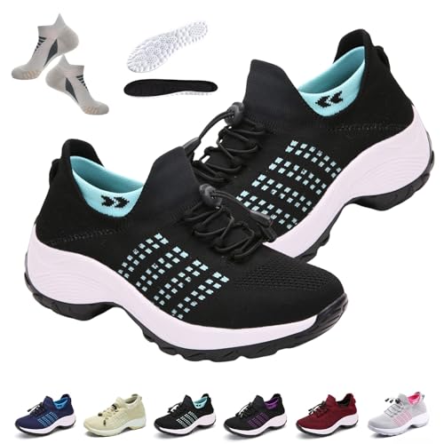 Orthofit - Ergonomische Schmerzlindernde Komfort-Schuhe füR Damen, OrthopäDische Schuhe Damen, Atmungsaktiv und Rutschfest Orthofit Schuhes füR Outdoor-AktivitäTen, Den Alltag(Schwarzmond,45) von Liocwocne