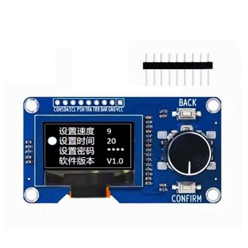 Lioggyet 2,4 cm (0,96 Zoll) OLED-Display-Modul mit Knopf, EC11-Drehcoder, IIC-Schnittstelle, LCD-Display, DIY-Modul. von Lioggyet