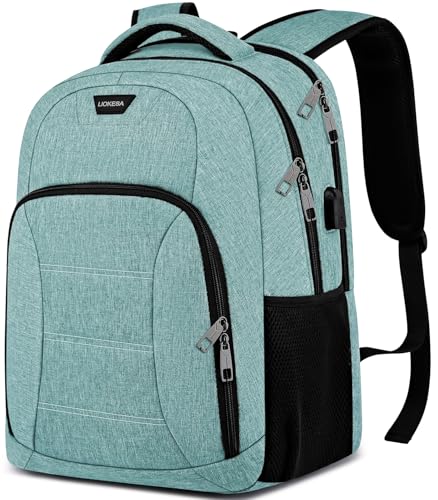 Liokesa Rucksack Herren, Schule Laptop Rucksack Schulrucksack Jungen Teenager mit 15.6 Zoll Laptopfach,Wasserdicht Rucksack Arbeit Schultasche mit USB für Schule, Wandern Reisen, Business, Grün Liokesa Rucksack Herren, Schule Laptop Rucksack Schulrucksack Jungen Teenager mit 15.6 Zoll Laptopfach,Wasserdicht Rucksack Arbeit Schultasche mit USB für Schule, Wandern Reisen, Business, Grün von Liokesa