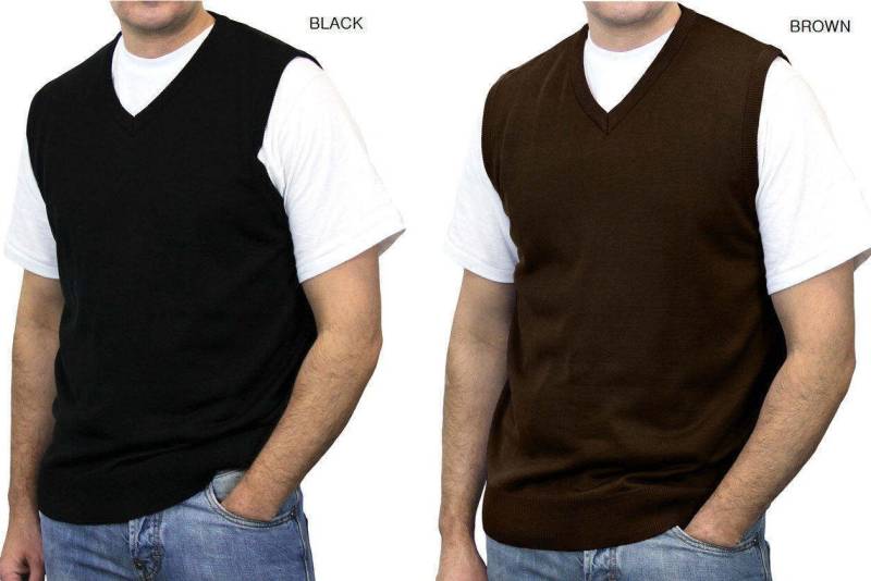 Große Und Hohe Herren Solid Pullover Weste von Liokoinc