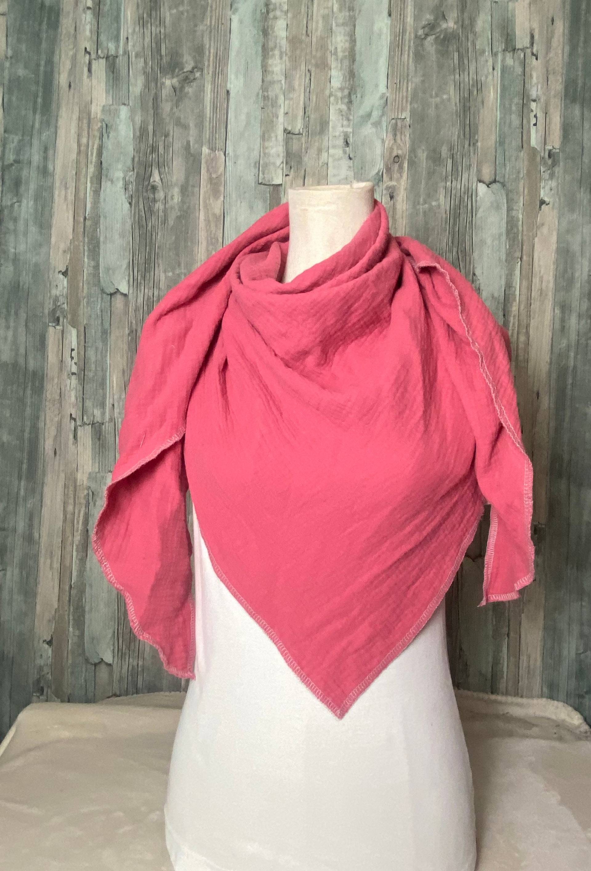Dreieckstuch Halstuch Musselin"Himbeere" " Musselin Wickelschal Tuch Handmade Schal Einlagig Dreieckstuch Halstuch Musselin"Himbeere" " Musselin Wickelschal Tuch Handmade Schal Einlagig von Liolinos