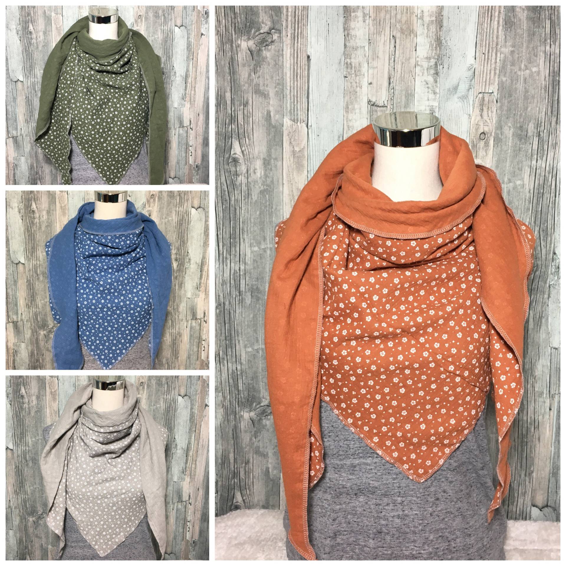Musselin Tuch Halstuch Damen Xxl "Uni Blumen " Groß Wickelschal Handmade Schal Einlagig Genäht Musselin Tuch Halstuch Damen Xxl "Uni Blumen " Groß Wickelschal Handmade Schal Einlagig Genäht von Liolinos