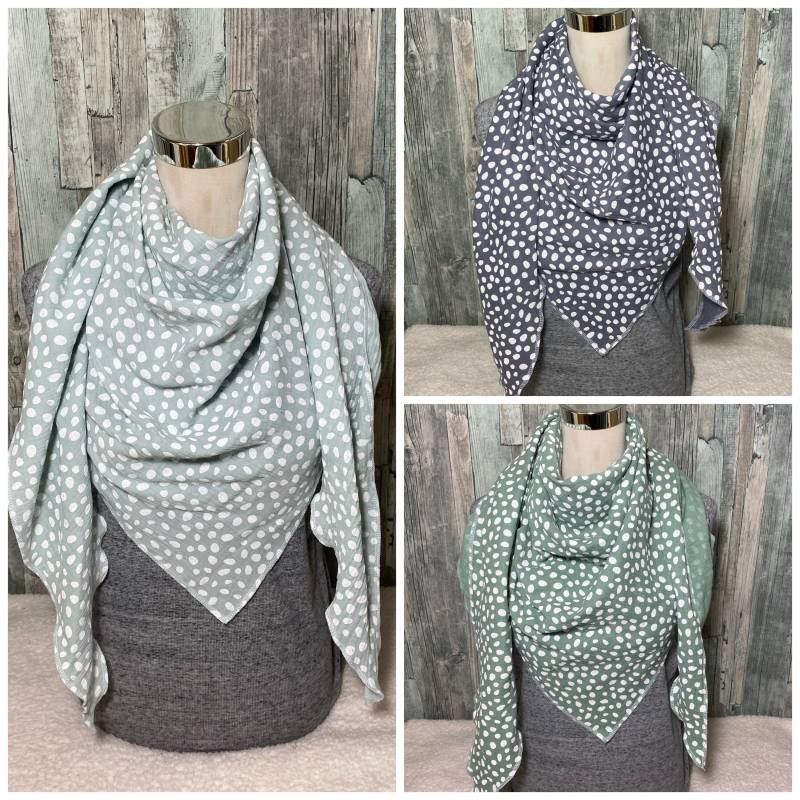 Musselintuch Halstuch Weißen Punkte Musselin Wickelschal Tuch Handmade Schal Einlagig Genäht Musselintuch Halstuch Weißen Punkte Musselin Wickelschal Tuch Handmade Schal Einlagig Genäht von Liolinos