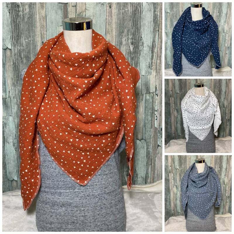Musselintuch Uni Mit Dreiecken Dreieckstuch Halstuch Vers.farben Musselin Wickelschal Tuch Handmade Schal Einlagig Genäht Musselintuch Uni Mit Dreiecken Dreieckstuch Halstuch Vers.farben Musselin Wickelschal Tuch Handmade Schal Einlagig Genäht von Liolinos