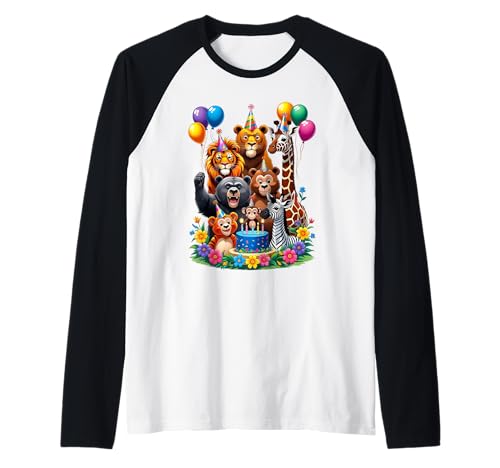 Zoo Tier Geburtstag Party Outfit Kleinkind Mädchen Junge 6, 7, 8, 9 Raglan Zoo Tier Geburtstag Party Outfit Kleinkind Mädchen Junge 6, 7, 8, 9 Raglan von Lion Bear Giraffe Monkey Zebra Party Africa Animal