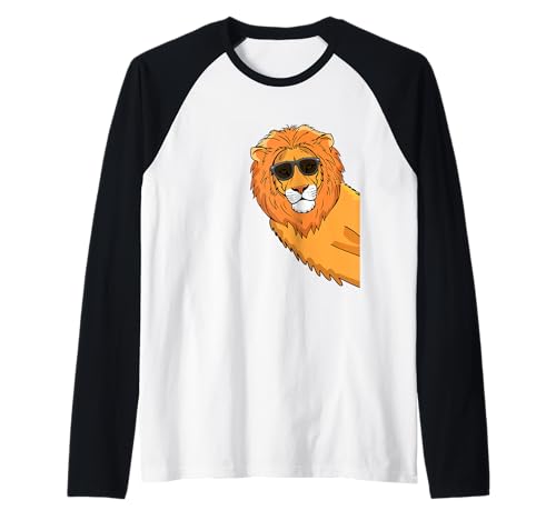Cool Lion Lover Wild Cat Lion für Kinder Raglan von Lion Gifts For Men & Women