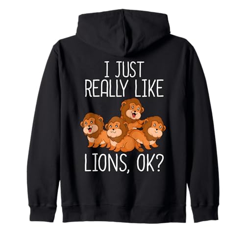 Niedlicher Löwen-Liebhaber, Kinder, Löwenliebhaber, Damen, Herren, Löwe Kapuzenjacke von Lion Gifts For Men & Women