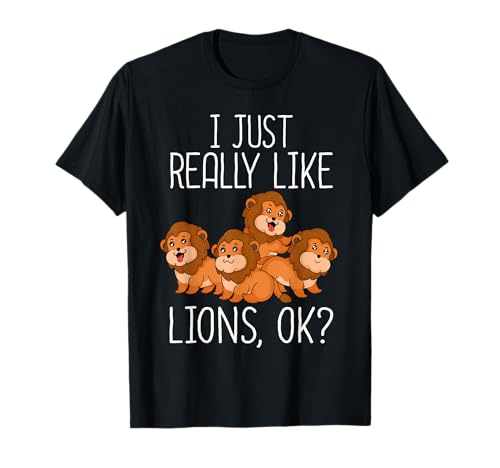 Niedlicher Löwen-Liebhaber, Kinder, Löwenliebhaber, Damen, Herren, Löwe T-Shirt von Lion Gifts For Men & Women