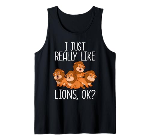 Niedlicher Löwen-Liebhaber, Kinder, Löwenliebhaber, Damen, Herren, Löwe Tank Top von Lion Gifts For Men & Women