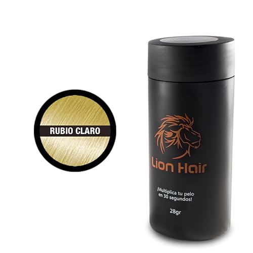 LION HAIR. Haarfasern, 28 g, vermehren Sie Ihr Haar in 30 Sekunden, Baumwollfasern für Damen und Herren (Blonde Platinblond)) von Lion Hair