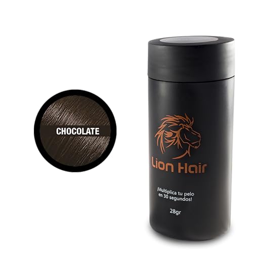 LION HAIR. Haarfasern, 28 g, vermehren Sie Ihr Haar in 30 Sekunden, Baumwollfasern für Damen und Herren (Dark Chocolate Brown) von Lion Hair