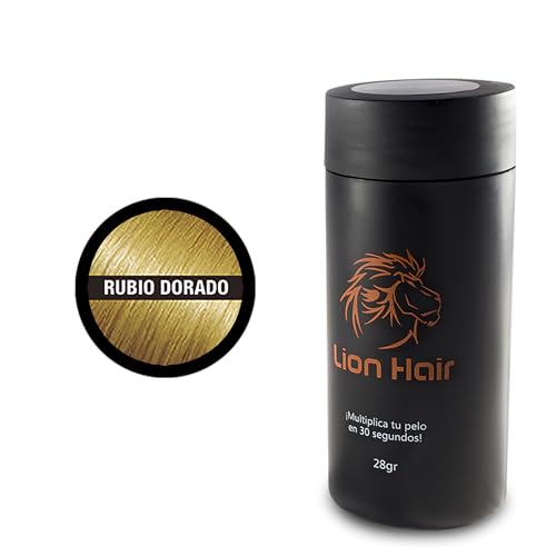 LION HAIR. Haarfasern, 28 g, vermehren Sie Ihr Haar in 30 Sekunden, Baumwollfasern für Damen und Herren (Golden Blonde (Goldblonde)) von Lion Hair