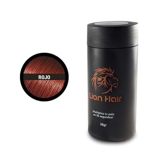 LION HAIR. Haarfasern, 28 g, vermehren Sie Ihr Haar in 30 Sekunden, Haarverdichtung, Baumwollfasern für Damen und Herren, Rot (Fantasie-Rot)) von Lion Hair