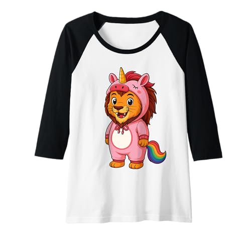 Damen Kawaii Löwe im Einhorn Kostüm für Mädchen Kinder Einhorn Liebhaber Raglan Damen Kawaii Löwe im Einhorn Kostüm für Mädchen Kinder Einhorn Liebhaber Raglan von Lion In Unicorn Costume Kawaii Design