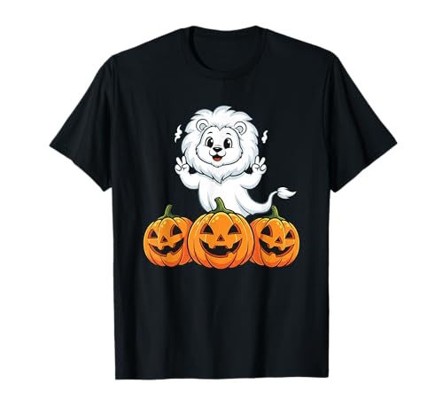 Lustiger Löwen-Geist Kürbis Boo Halloween Kinder Herren Damen T-Shirt Lustiger Löwen-Geist Kürbis Boo Halloween Kinder Herren Damen T-Shirt von Lion Lovers Halloween Ghost Pumpkin Outfits