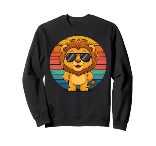 Retro Löwe in Sonnenbrille Löwe Vintage Stil Männer Frauen Kinder Sweatshirt Retro Löwe in Sonnenbrille Löwe Vintage Stil Männer Frauen Kinder Sweatshirt von Lion Retro Style Design