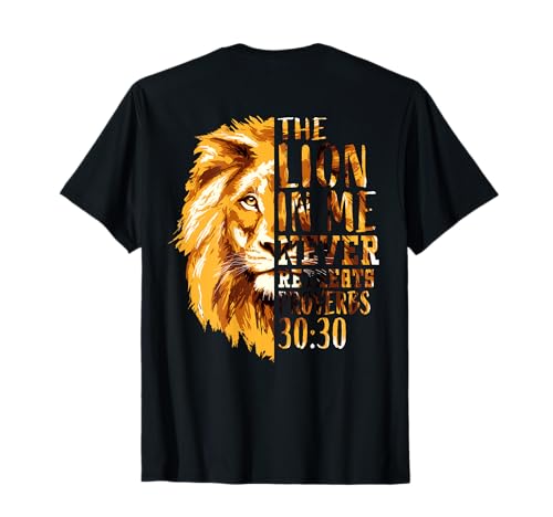 Christlicher Bibelvers Geschenke Männer Papa Löwe von Juda Rückendruck T-Shirt Christlicher Bibelvers Geschenke Männer Papa Löwe von Juda Rückendruck T-Shirt von Lion of Judah Faith Back Prints Co