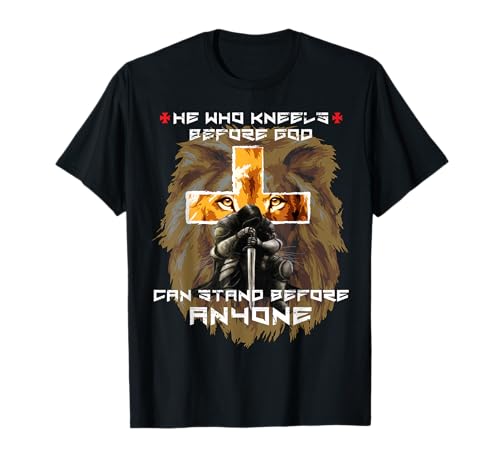 Gebetskrieger Lion of Judah Geschenke Männer Christian Glaube Kreuz T-Shirt Gebetskrieger Lion of Judah Geschenke Männer Christian Glaube Kreuz T-Shirt von Lion of Judah Faith Co