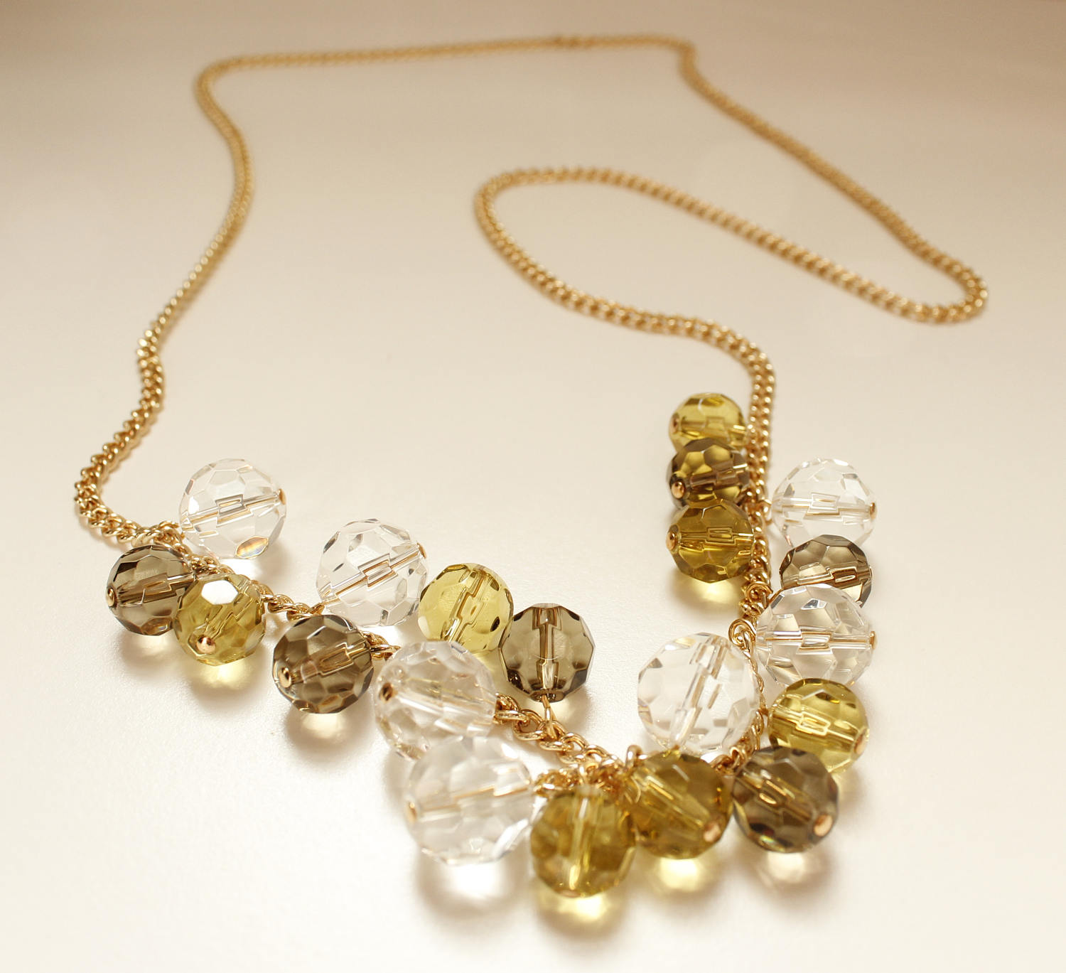 Funkelnde Anweisung Kristall Perlen Halskette - Glänzende Braun Und Gelb Kristallperlen Funkelnde Anweisung Kristall Perlen Halskette - Glänzende Braun Und Gelb Kristallperlen von LionTideJewelry