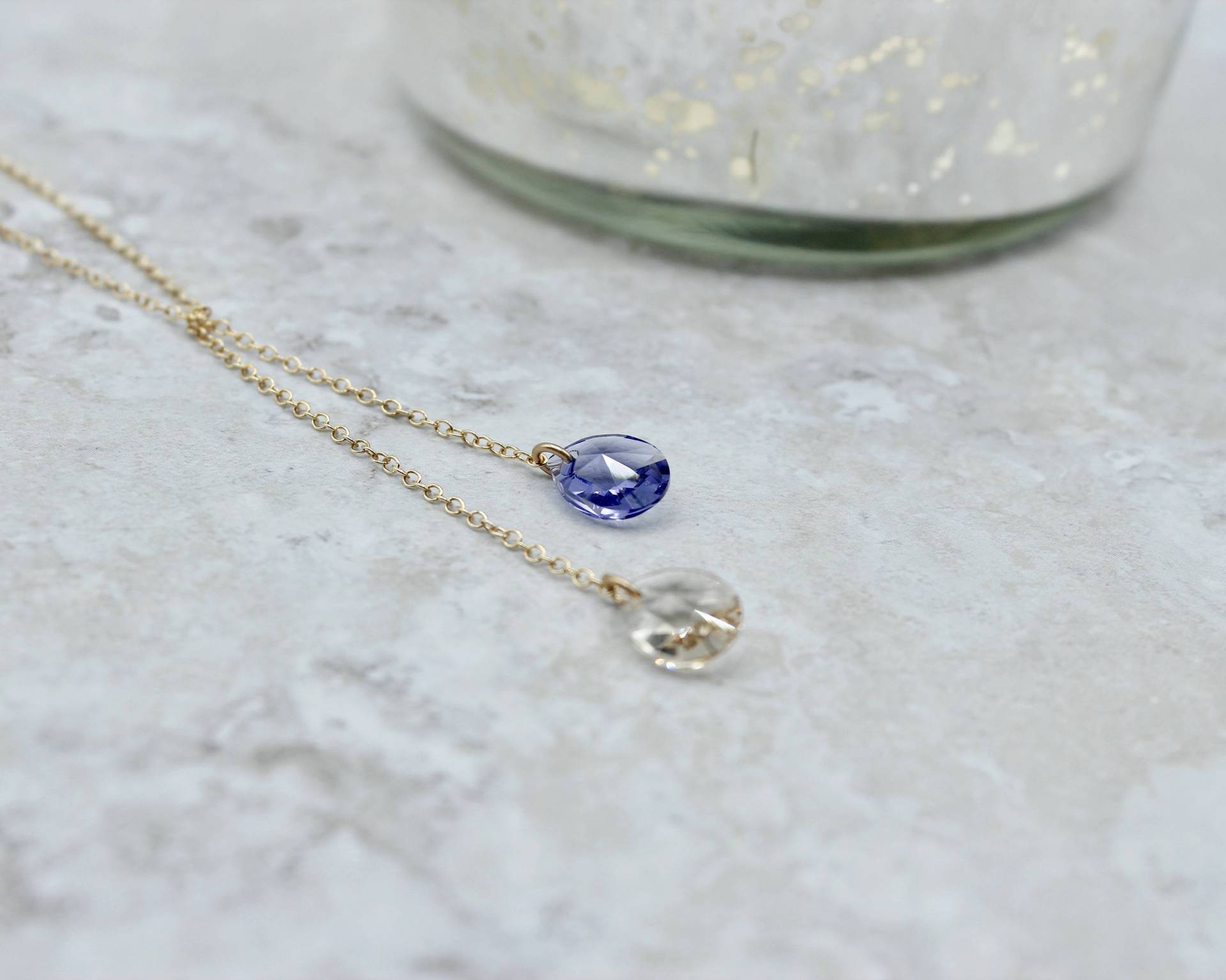 Zierliche Gold Lariathalskette, Einfache Brautjungfer Elegante Lasso Halskette Zierliche Gold Lariathalskette, Einfache Brautjungfer Elegante Lasso Halskette von LionTideJewelry