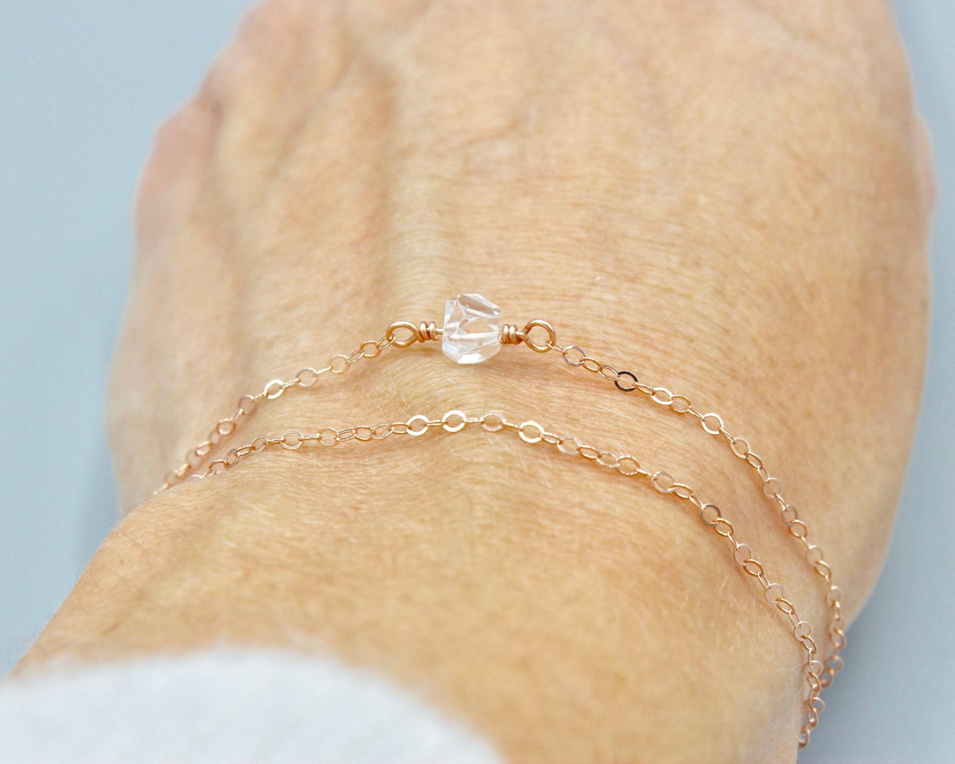 Zierliche Rohen Kristallarmband, Herkimer Diamant-Kristall-Armband, Minimale Einfache Kristallarmband Zierliche Rohen Kristallarmband, Herkimer Diamant-Kristall-Armband, Minimale Einfache Kristallarmband von LionTideJewelry