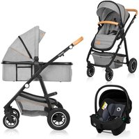 lionelo Kombikinderwagen Amber 3 in 1 grey stone von Lionelo