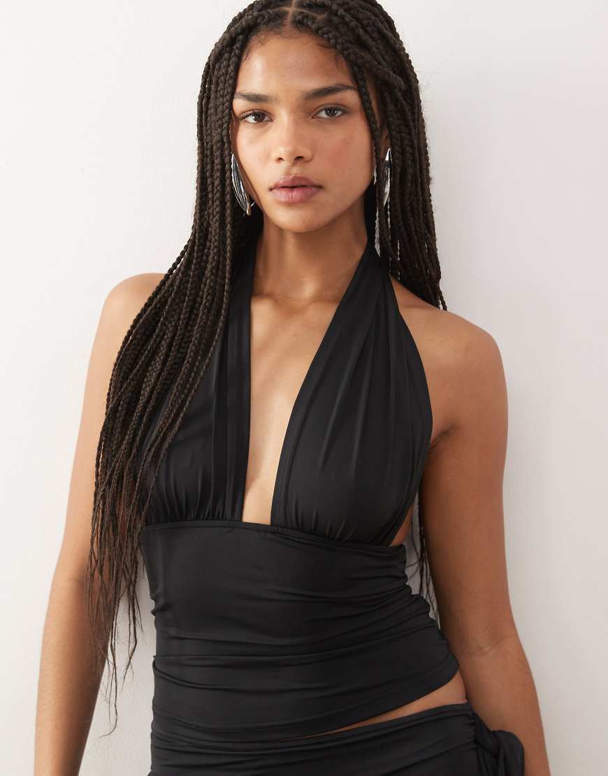 Lioness - Safari - Neckholder-Oberteil in Schwarz mit tiefem Ausschnitt, Kombiteil von Lioness