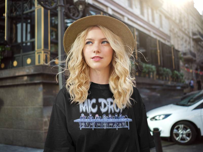 Bts Mic Drop, Kpop Shirt, Kpop-Konzert, Kpop-Geschenk, Bts Vektor Kurzarm Unisex T-Shirt, Fan Gemacht Liebe Sich 방탄단 Bts Mic Drop, Kpop Shirt, Kpop-Konzert, Kpop-Geschenk, Bts Vektor Kurzarm Unisex T-Shirt, Fan Gemacht Liebe Sich 방탄단 von LionheartArtsCo