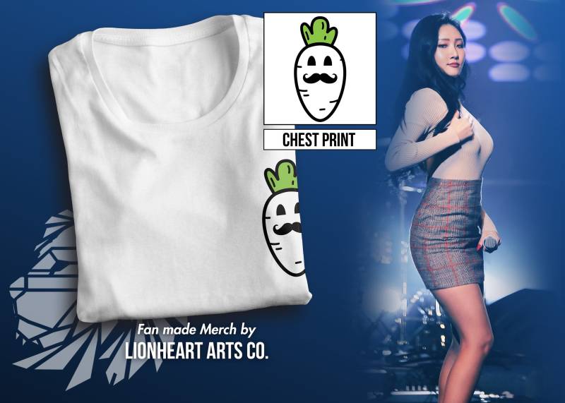 Mamamoo Fandom Moomoo Kurzarm Unisex T-Shirt, Fan Made Shirt, Linke Brust Druck von LionheartArtsCo