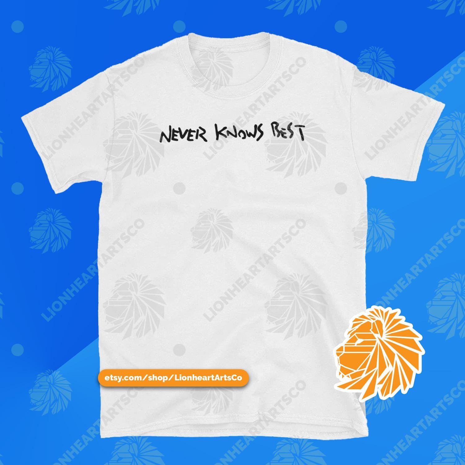 Never Weiß Best Kurz-Arm Unisex T-Shirt, Fan Made Anime Shirt von LionheartArtsCo